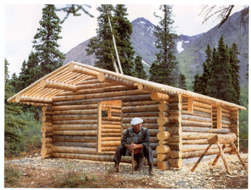 building a log cabin fort for kids