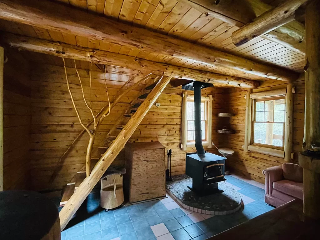 Serene log cabin in the woods on 28 acres. $190,500 – Adorable Living ...